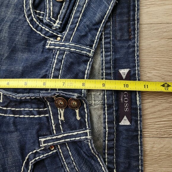 Vigoss Jeans Size 27 Fit Capri Button Flap Pockets Low Rise Embellished - Picture 7 of 10